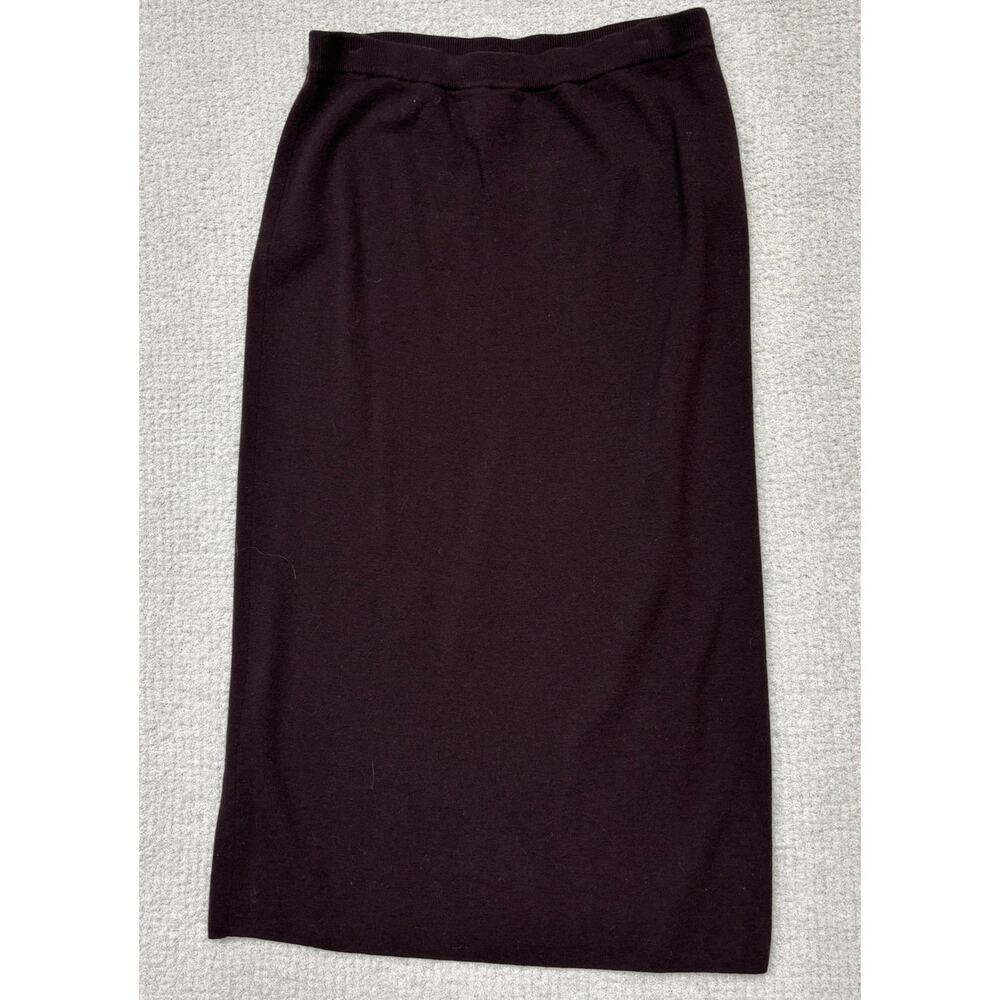 Eileen Fisher Women's Brown Wool Knit Long Skirt Size 1X #71399